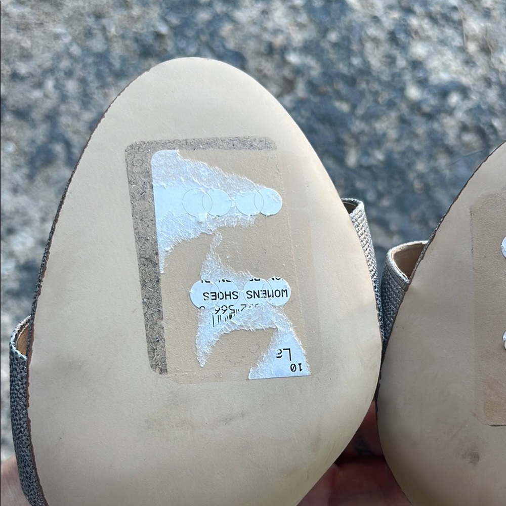 New Elegant Gray/silver Sam Edelman Block Heel Sandals - Picture 13 of 16